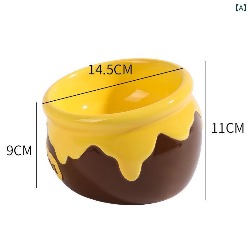 Rakuten - 猫の 碗の 食器の 陶磁器の 犬の 碗の 高い 足の 斜めの 口は 頚椎の 犬の 碗を 保護 します。