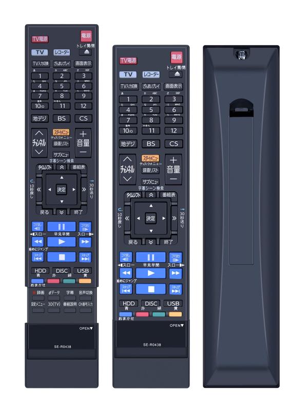 AHTHA SE-R0438 ブルーレイレコーダーリモコン for TOSHIBA 東芝 REGZA リモコン ブルーレイレコーダー 交換用リモコン DBR-T460 DBR-T450 対応 【部品番号:79106023】