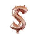 Forzza アルファベッ風船 アルファベッバルーン アルミ風船 誕生日 飾り付け 装飾セット お祝い 自由組み合わせ 16インチ ローズゴールド