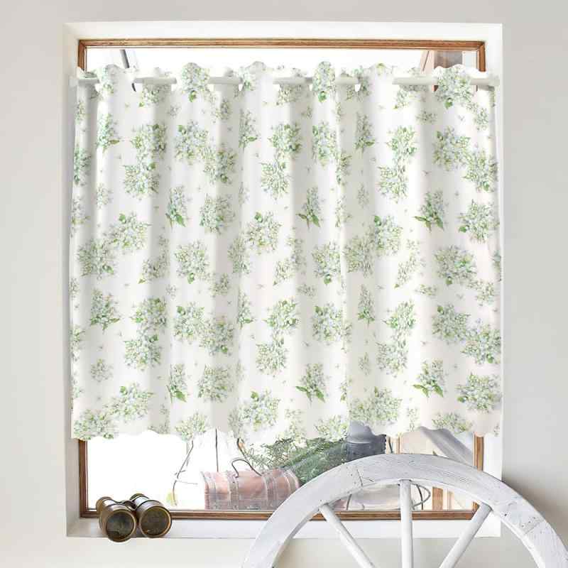 スタイルデコール(STYLE Decor) カフェカーテン (70cm×100cm) ラミネートタイプ ジャスミン ホワイト W..