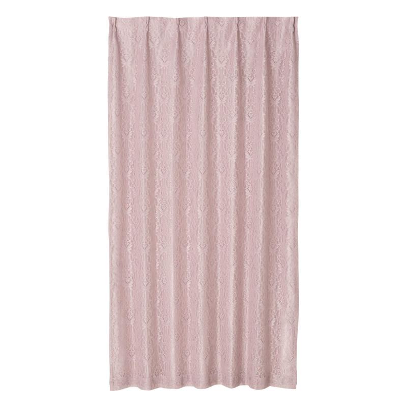 フランフラン ドレッシー×スペイシア ダブルカーテン ライトピンク H1780×W1000 （レース&ドレープ(3.0)