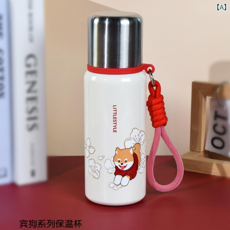 Rakuten - 漫画 かわいい 子犬 316 ステンレス 鋼 高 価値 断熱 カップ 学生 カップ ポータブル 子供の 飲料 カップ ギフト