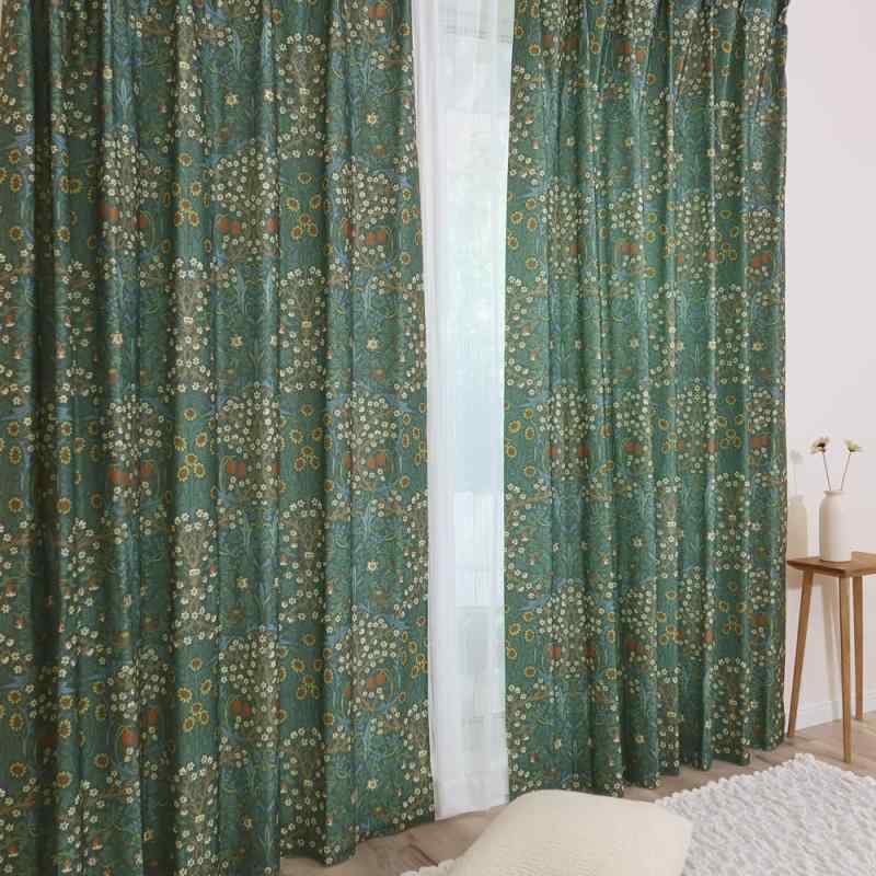 ウィリアム・モリス国産防炎カーテン...