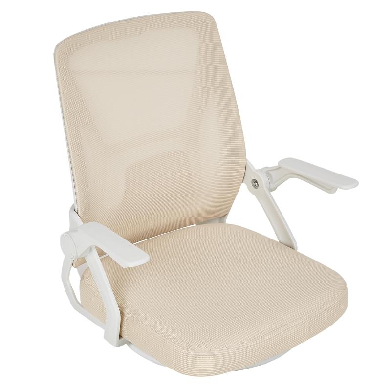 VECELO 座椅子 回転座椅子 360度回転 フロアチェア デスクチェア テレワーク 人間工学 肘掛け付き 一人..