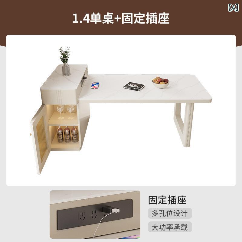 Rakuten - クリーム 風 岩 板 島台 食卓 茶 台 一体伸縮可能高級家庭用軽贅沢 レストラン 中 導 台 小戸 型