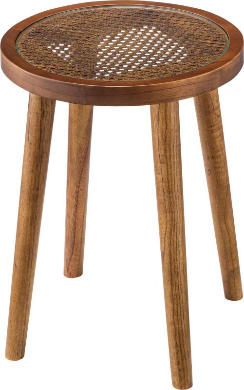 東谷GT-778BRラウンドガラステーブルSW35×D35×H45組立式(3)