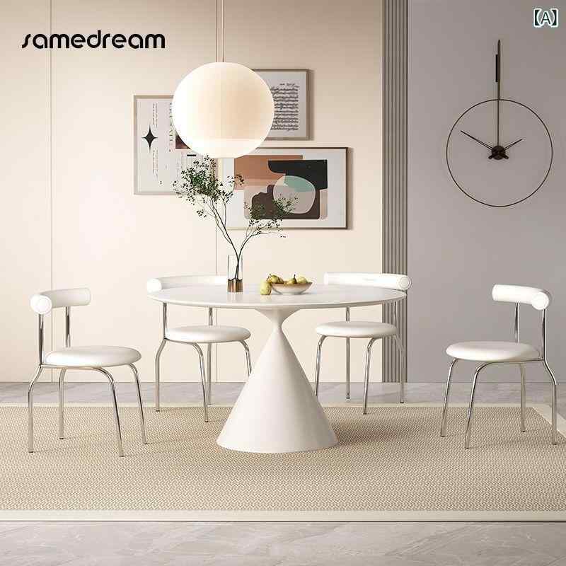 Rakuten - 家庭 用 テーブルと 椅子の 組み合わせは フランス 式で テーブルの 岩 板の 円形の 食卓を 相談 します。