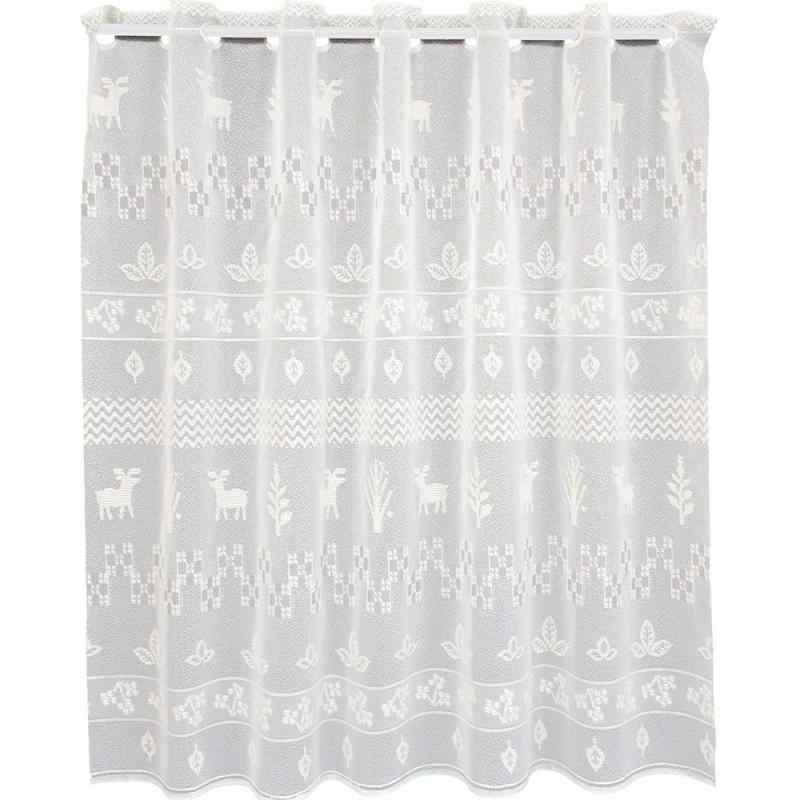 アーリエ(Arie) カフェカーテン 日本製 国産 綿混 天然素材 北欧風 デザイン かわいい スヴェン ベージュ