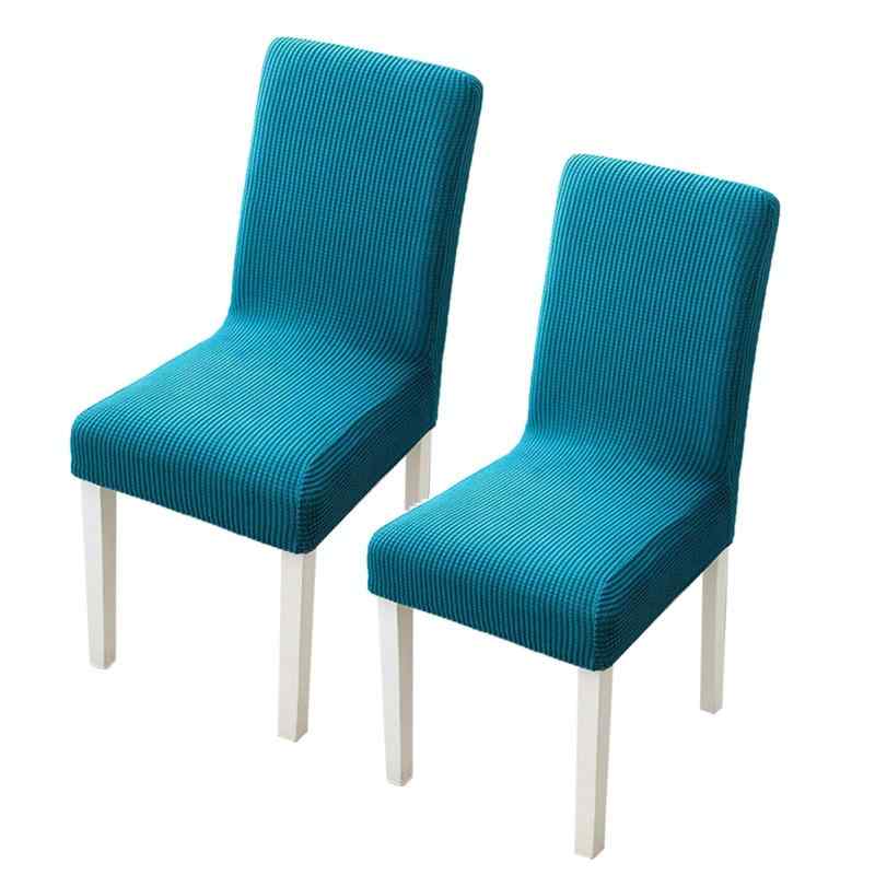 VPbao 椅子カバー ダイニングチェアカバー 防塵 キッチン 洗える 取り外し可能 伸縮性 耐久性 家庭用・ホテル用 結婚式 2枚 海の青
