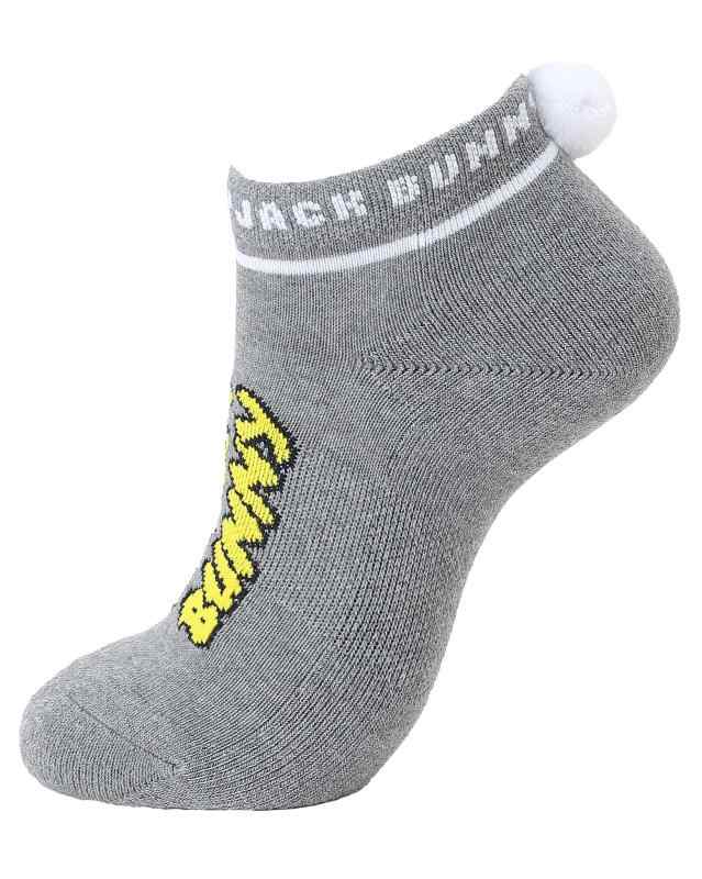 Jack Bunny(ジャックバニー) レディース 抗菌防臭 アンクルソックス(ポンポン付き・L字型・消臭機能) / ゴルフ 靴下 / 262-5186102レディース