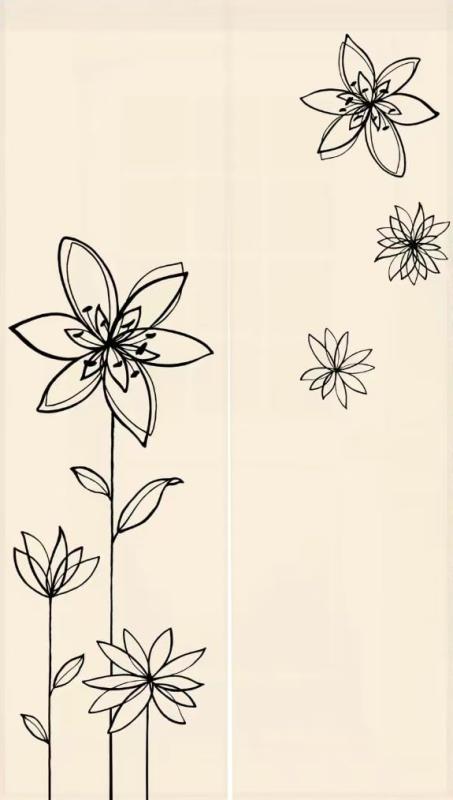 のれん 暖簾 間仕切りカーテン目隠し見えにくい おしゃれ 玄関 温泉 旅館 ホテル 廊下 お風呂 洗面所 トイレ ドアカーテン キッチン リビング 飲食店 出入り口 幅75丈150cm (ホワイト花, 幅75x