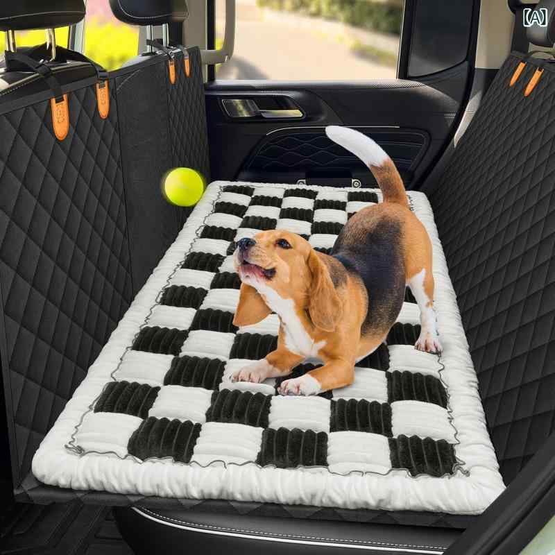 Rakuten - アマゾンペットカーマット 後部 座席 ペット マットレス 自動車 後部 座席 毛 茸 マット 滑り 止め 旅行 犬 ベッド 拡張 マット