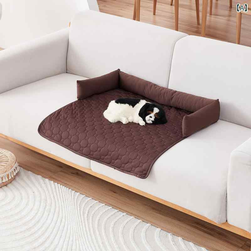吸水 吸尿 ペットソファーマット 車載 ペット 用品 猫 犬 首 保護 枕 付き ペット ...