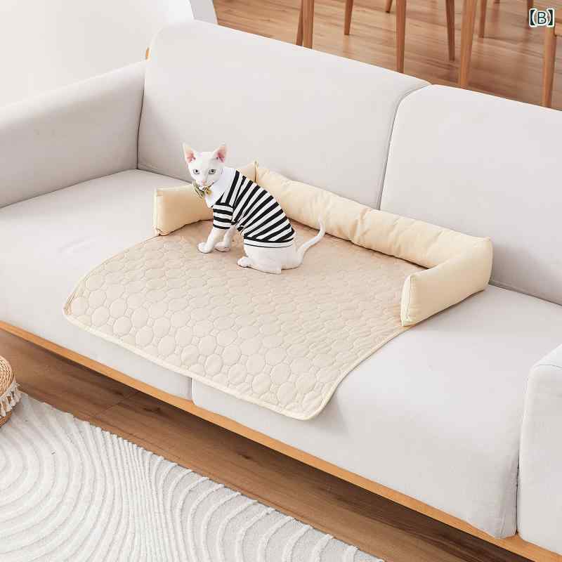 吸水 吸尿 ペットソファーマット 車載 ペット 用品 猫 犬 首 保護 枕 付き ペット ...
