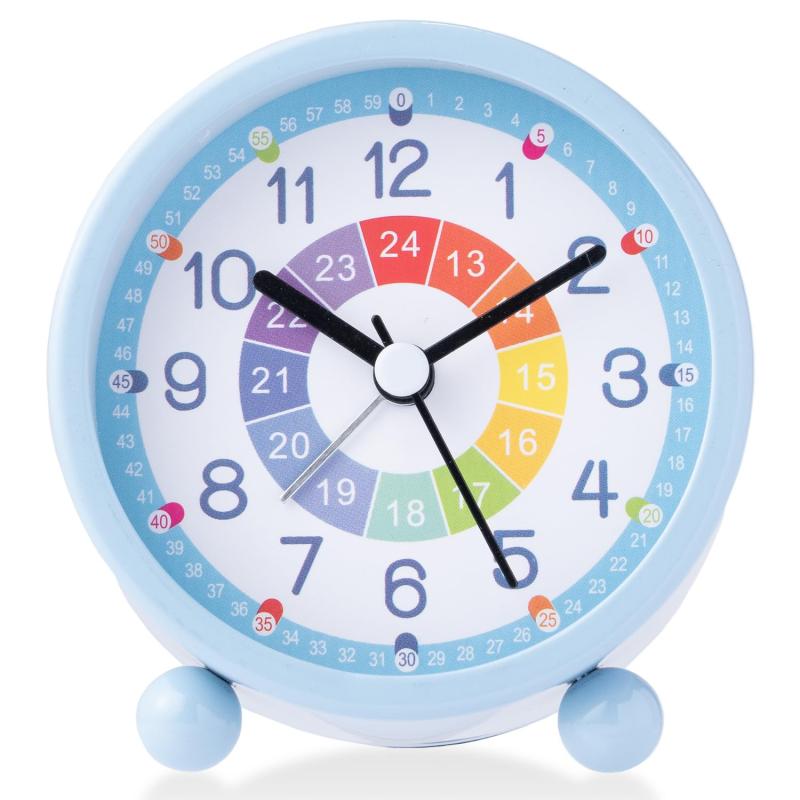 【保育士監修】知育時計目覚まし時計子供「時計の読み方が学べる知育時計x理解しやすい文字盤で楽しく..