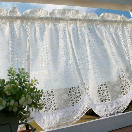 カフェカーテン おしゃれ かわいい 北欧 Sunnyday Fabric アメール レース 約幅150×丈65cm