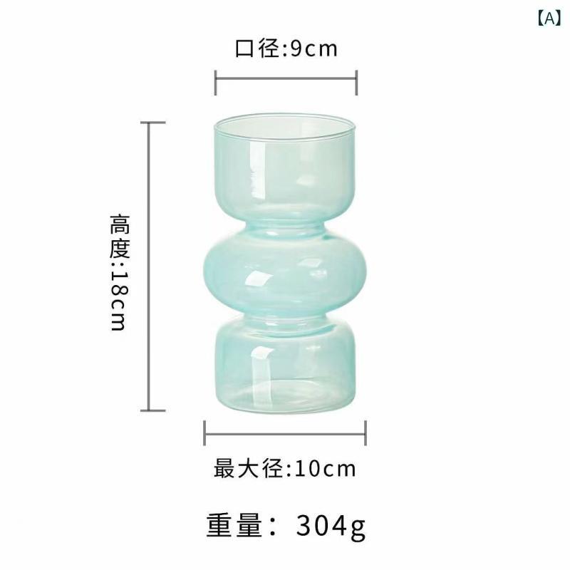 Rakuten - Ins 風 シンプルレトロ 中古 ガラス 花瓶 水 培花 生け花 器 家庭 装飾 品 デスク トップ 装飾 道具