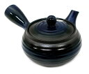 久村陶器(Hisamuratouki) 急須 青 330ml 萬古焼 底網 急須 平型なまこ巻