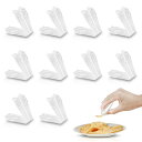 KSOPUERT 10個入れ 食品指クリップ フライドスナック フライドポテト フライドポテト、チキンナゲット ペットフードなどを拾うための食品用ピンセット 指箸 使い捨て手袋 フォーク代用品 健