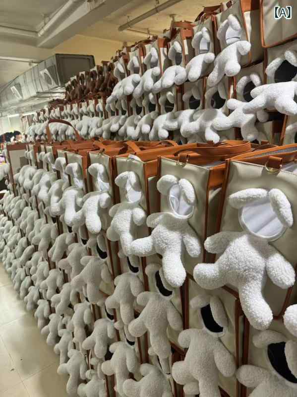 樂天商城 - かわいい お出かけ大 容量 バッグ 可 露頭 熊 ぬいぐるみ バッグワンショルダーバッグ 小型 犬 手提げ袋 ペット バッグ
