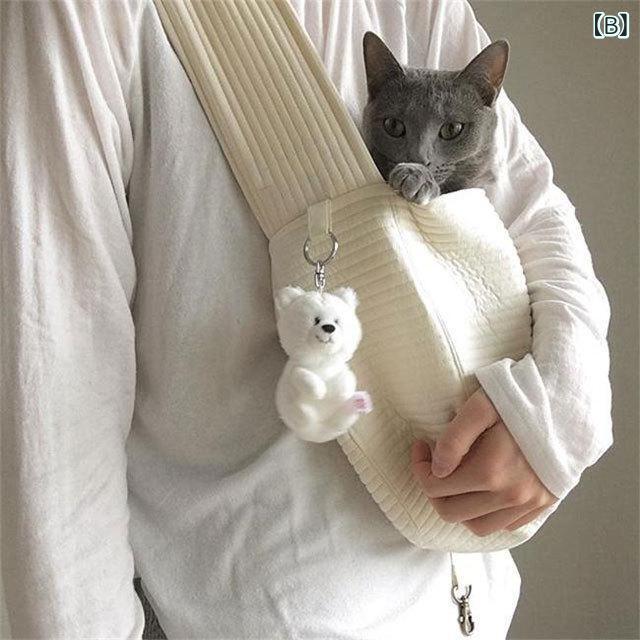 ビーチドロップの猫 バッグ 携帯 用 ショルダー 通気 性 猫 バッグペットリュックサック 手提げ 猫 バッグ キャンバス 斜め がけ 犬 バッグ ペット 用品｜アングル2
