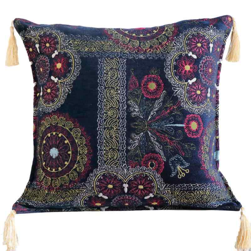 【トルコデザイン】シュニール素材クッションカバー45cm サマルカンド