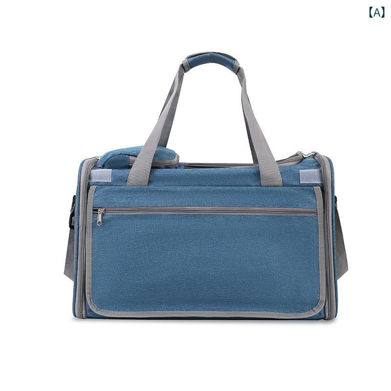 Shoulder Carrier - 特大 ポータブルペットバッグ、 通気 性の ある 猫 用 折りたたみ 式 車載 屋外 ペット バッグ、 高級 猫 用 バッグ