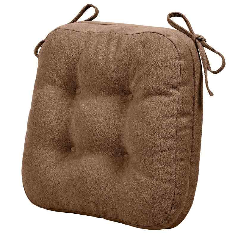 Shinnwa ふわふわ クッション 椅子 座布団 二層構造 お尻が痛くならないクッション 低反発ウレタンチップ+竹炭入り高反発ウレタン 除湿消臭 馬蹄型 チェアクッション フロアクッション 滑り