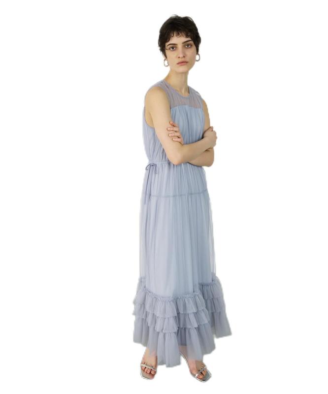 [グレースコンチネンタル] ドレス チュールティアードワンピース レディース