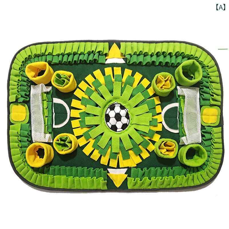 乐天商城 - 国境を 越えた新 製品 サッカー 場の 嗅覚 マット 犬の 隠れた 食 マット 猫の 訓練 嗅覚 マットは 知育 玩具 用品である