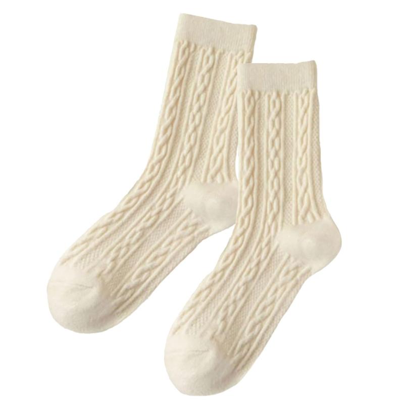 [バズ セレクション] 靴下 ソックス ツイスト デザイン デイリー フィット おしゃれ 防寒 レディース CST045