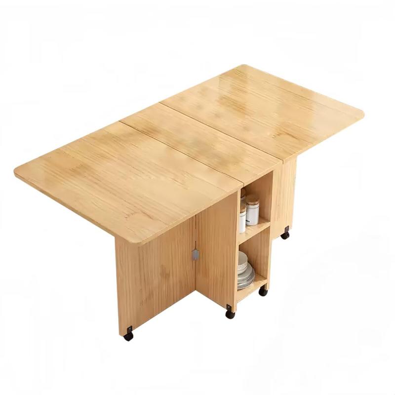 OrganizeHub ダイニングテーブル 折りたたみダイニングテーブル 食卓テーブル 多機能収納テーブル 4人..