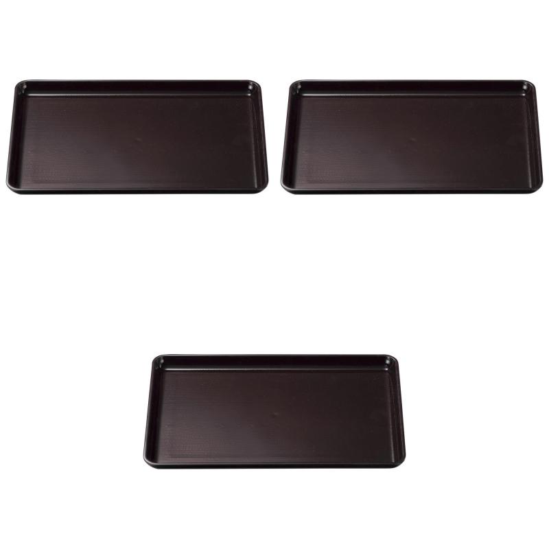 3個セット [A]一休木目盆 新溜NS尺3寸 [ 39.2×28.2×1.8cm ] | お盆 ABS樹脂 ノンスリップ セトモノホンポ(Setomonohonpo)