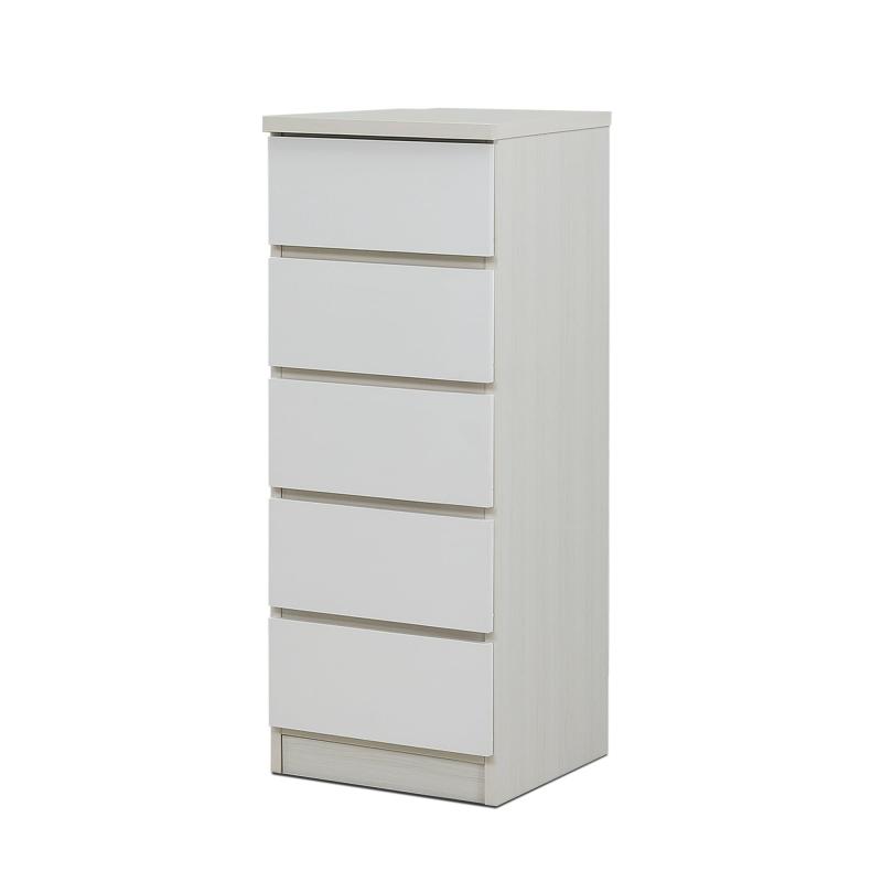 関家具(sekikagu) nakakei チェスト タンス 衣装ケース 40cm幅5段 ワルツ ホワイト 464256