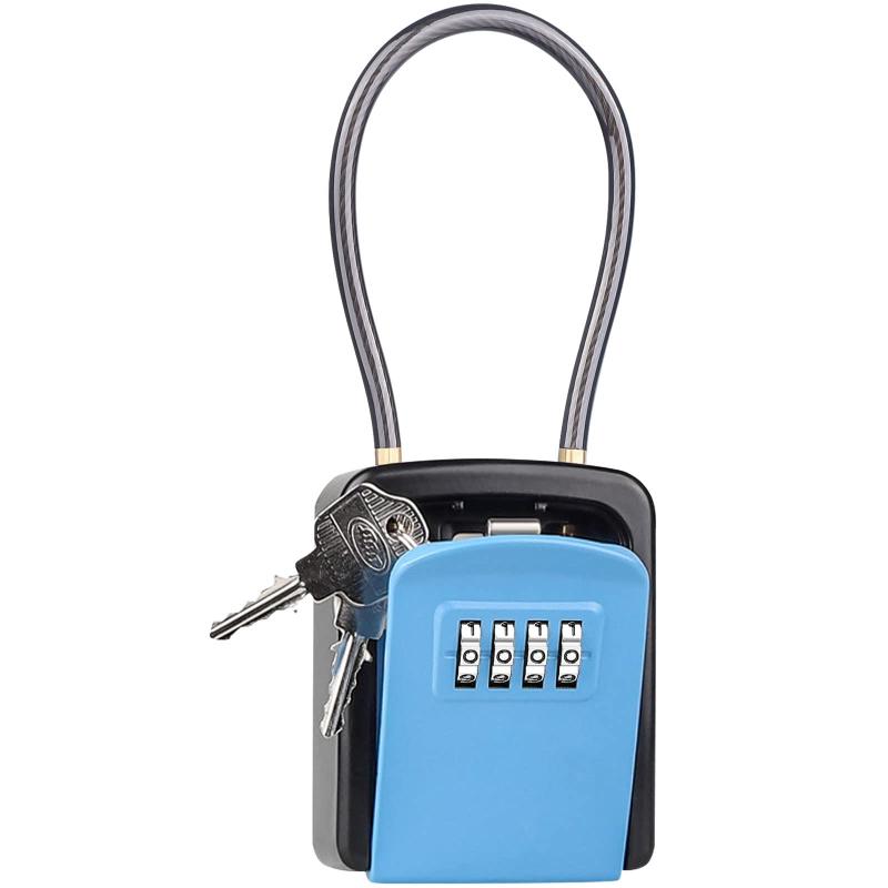 キーボックス Diyife 小型 セキュリティキーボックス 4桁ダイヤル式 カギ収納 印鑑収納 防水 共有 事務所 屋外 オフィス 倉庫 別荘 家庭 アパート用 安全 便利