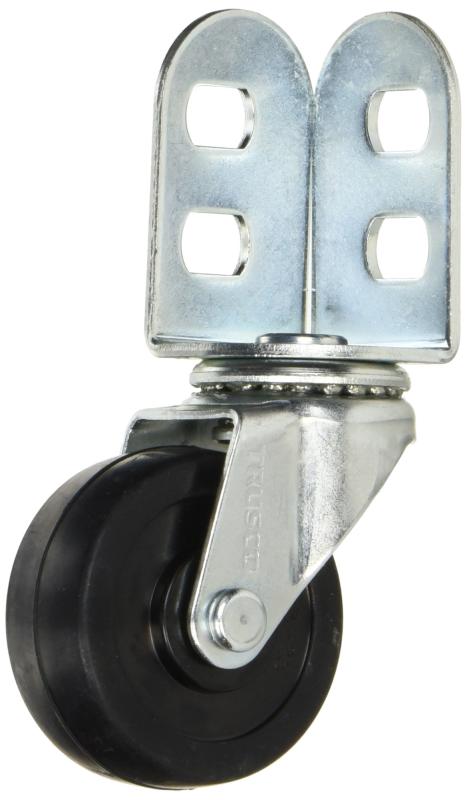 【ケース販売】TRUSCO(トラスコ) アングル式ゴムキャスター 自在 Φ50 TYSA50R×40個