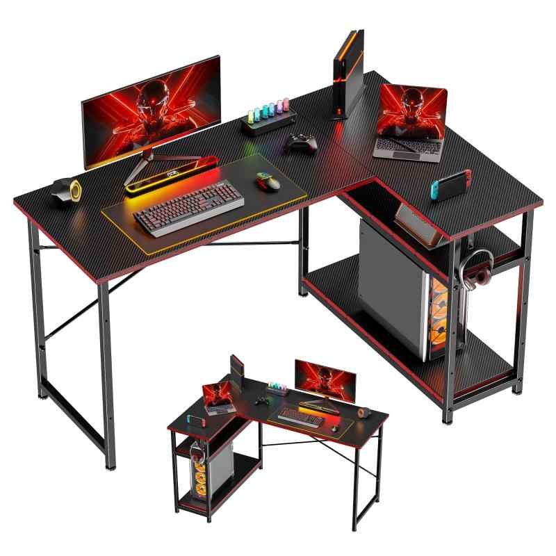 Alebert デスク 机 L字デスク パソコンデスク「メーカー一年」 幅107cm 机 勉強机 テーブル 作業机 ラ..