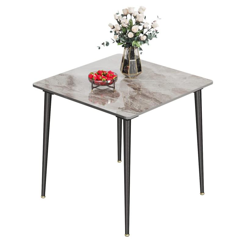 UNHO ダイニングテーブル 食卓 テーブル 2人用 石材×スチール 単品 幅80cm おしゃれ モダン 2人掛けテ..