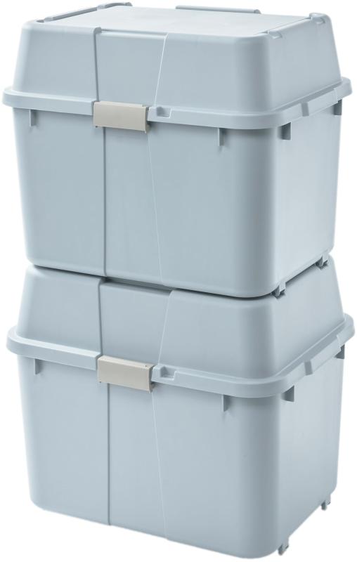 大竹産業xグリーンパル トランクボックス Saxe Blue 70L (2個セット) 収納ケース カーゴ キャンプ用品 屋外 アウトドア コンテナ 宅配BOX OGP-004 サックスブルー