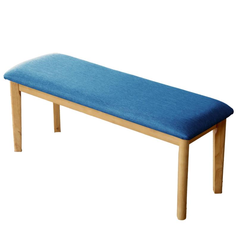 ダイニングベンチ ファブリック 幅105×奥行38×高さ44cm ブルー 474006