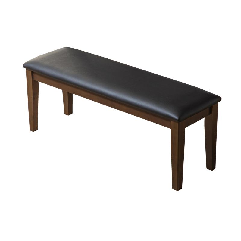 ダイニングベンチ 合成皮革(PVC) 幅110×奥行35×高さ43cm ブラウン 474001