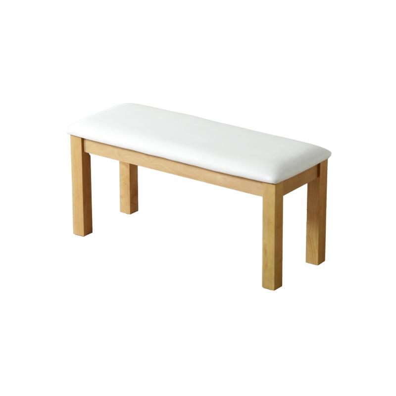 ダイニングベンチ 合成皮革(PVC) 幅90×奥行35×高さ43cm ナチュラル 473996