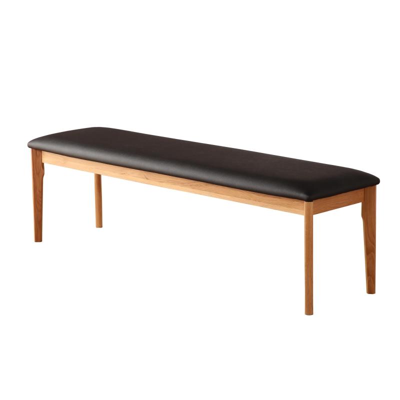 ダイニングベンチ 合成皮革(PVC) 幅150×奥行38×高さ44cm オーク 473959