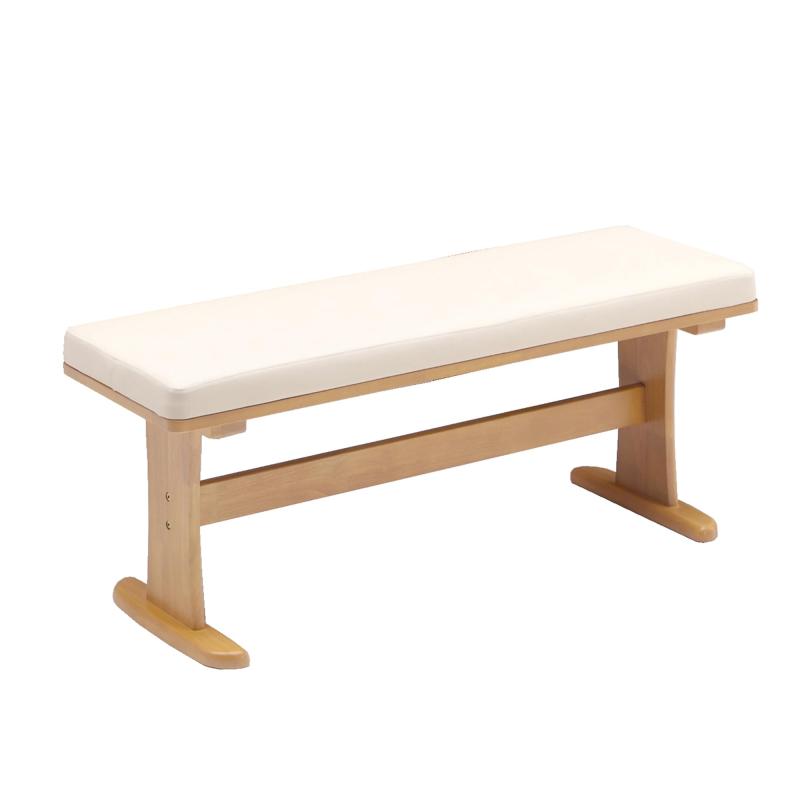 ダイニングベンチ 2人掛け 幅113×奥行34×高さ43cm ナチュラル 462518