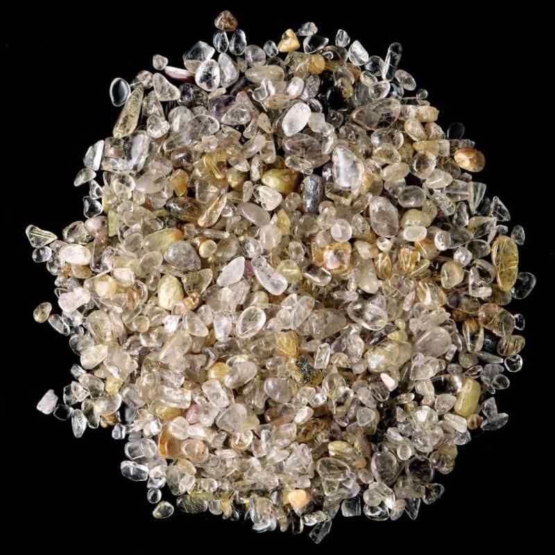 ゴールドルチル 針水晶 さざれ石 1kg まとめ売り お得 本物 天然石 パワー...