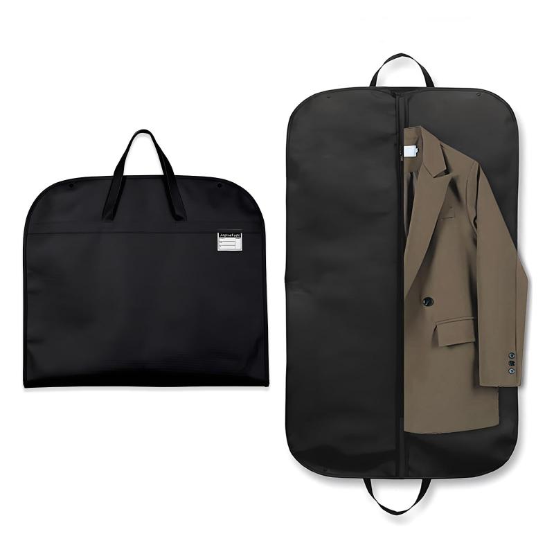 YINKE スーツカバー 衣類カバー 洋服カバー スーツ 持ち運び ガーメントバッグ コートカバー 衣装カバー ガーメントバッグ メンズスーツ 持ち運びカバー 不織布 ファスナー 持ち手付き 120cm