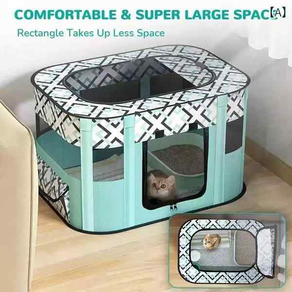 メーカー 現物 長方形 折り畳み 子犬 猫 ケージ フェンス 犬 猫 巣 ペット 用品 テ...