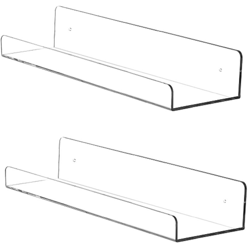 AZNABLE ウォールシェルフ アクリル 壁掛け棚 壁掛けラック インテリア 棚 壁 ラック 2個 セット