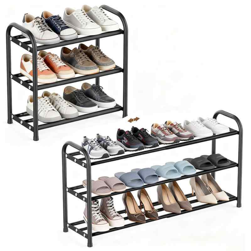 Vinnatsu伸縮 シューズラックスリム 省スペース 靴 収納 下駄箱 靴置き 靴 ラック段ボールストッカー玄..