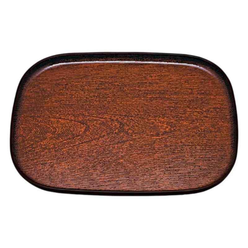 J-kitchens 尺5 大寿木目小判 お盆 トレー （ 盆 トレイ おぼん ）栃天 黒 ブラック 滑らない 45cm漆器 （ ABS 樹脂 ） 日本製サイズ:約 45.2cm x 34.2cm x 2.4cm 生産国：日本製材質（記号[...